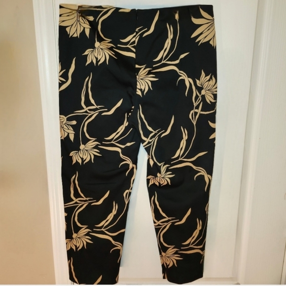 Optimum black and gold cropped cigarette pants in size 14 - Picture 2 of 14